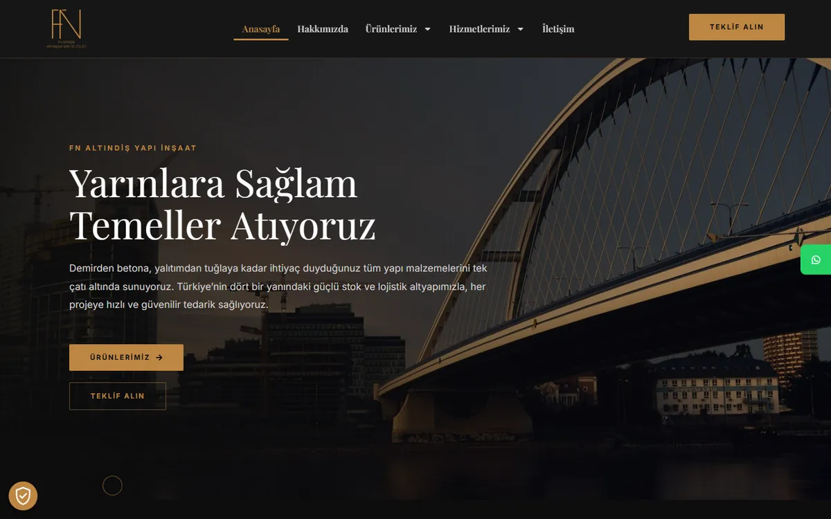 fnyapiinsaat.com ana sayfası