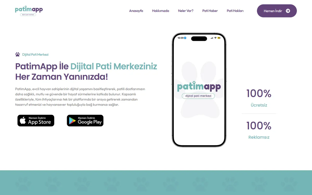 patimapp.com ana sayfası